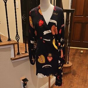 Never Fully Dressed Chic Black and Red Attire Mini Dress,NWT